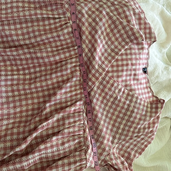 Pink Gingham Women's Dress - Picture 6 of 7